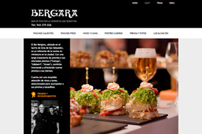 diseño de página web para el bar Bergara de Donostia