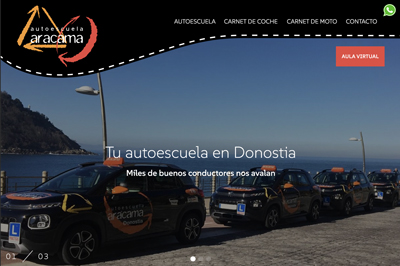 diseño página web de aracama en donostia, gipuzkoa