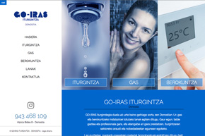 diseño de página web para fontanería Goiras en Donostia