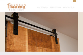 diseño de página web para carpintería igarpu en Donostia