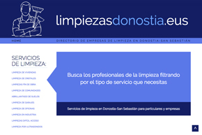 diseño web directorio limpiezas Donostia