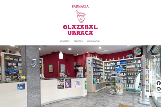 diseño de página web de farmacia ocio en errenteria, gipuzkoa