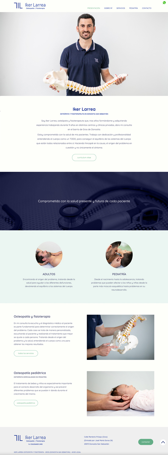 Diseño de la web de Iker Larrea en Donostia-San Sebastián