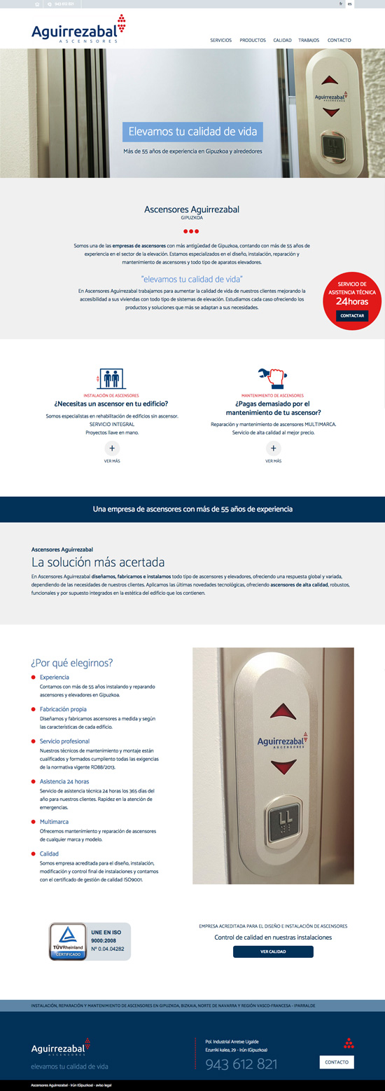 Diseño de la web de oiasso en Donostia