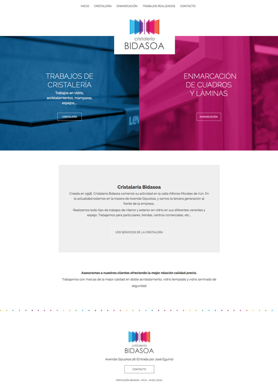 Diseño de la web de Bidasoa en Irun, Gipuzkoa