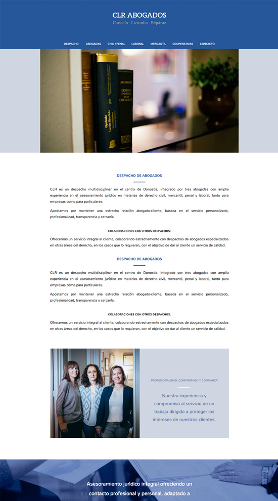 Diseño de la web de CLR en Donostia