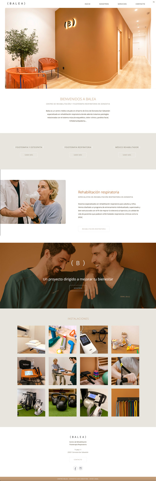 Diseño página web de fisioterapeutas en Donostia