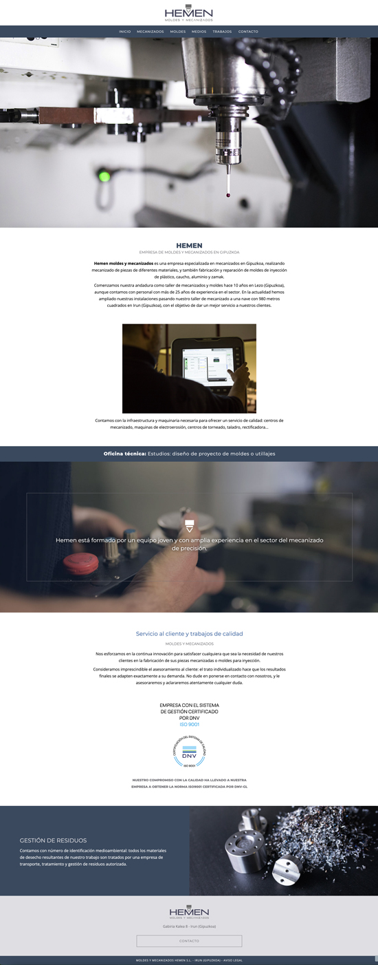 Diseño de la web de hemen en Irún, Gipuzkoa